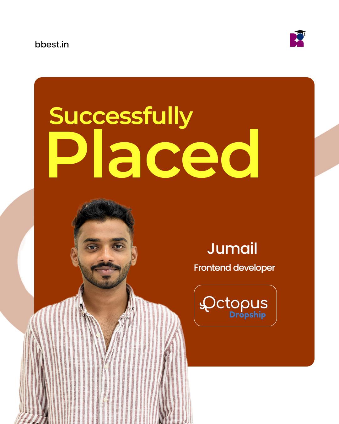 Jumail secured a software engineering role with Octopus Dropship — BBESt. placement story