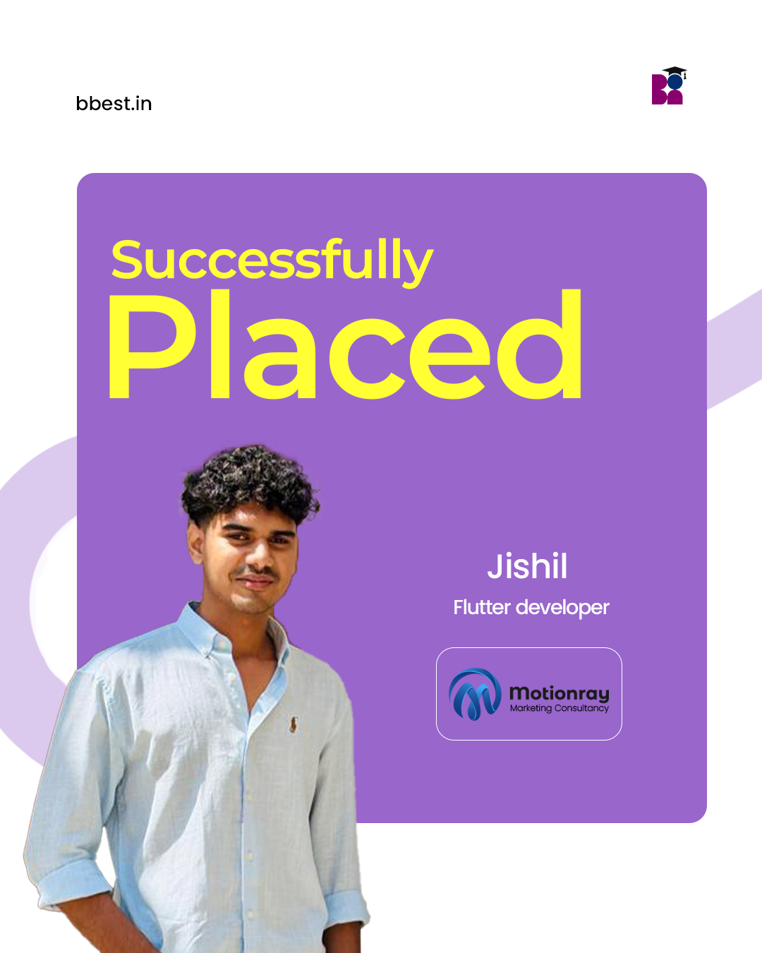 Jishil placed at Motion Ray — BBESt. placement story